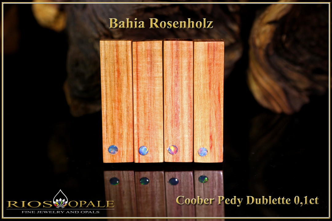 1 psc Bahia Rosewood - Coober Pedy Opal Doublet Pendant